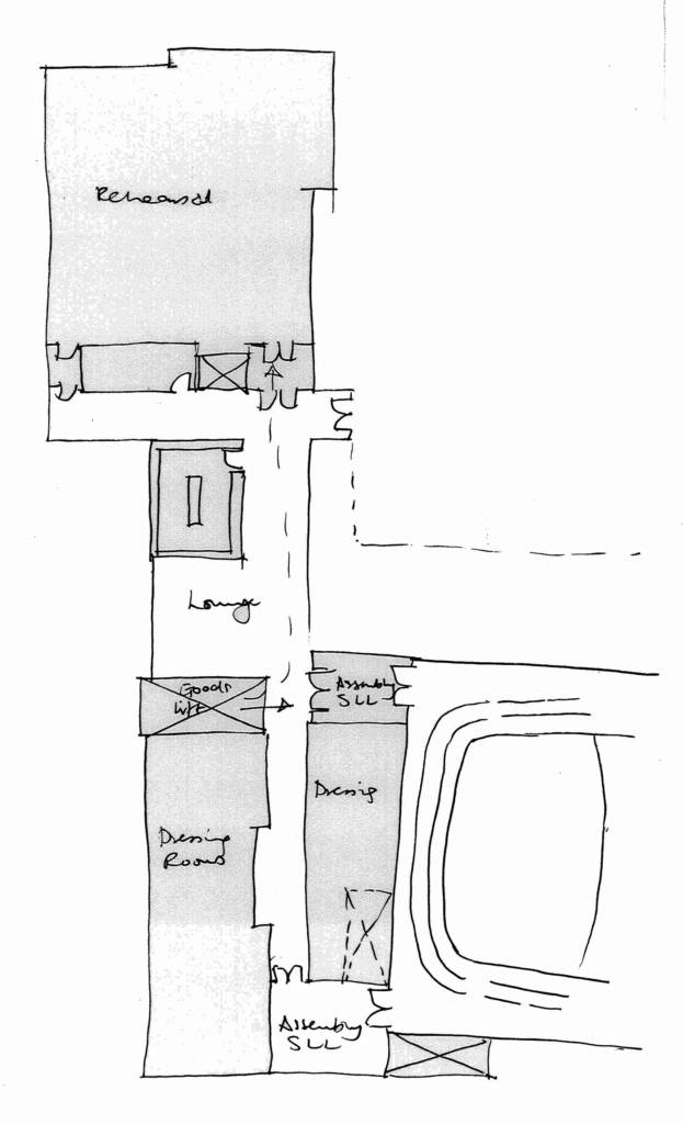 Royal Conservatory of Music Koerner Hall back-of-house sketch