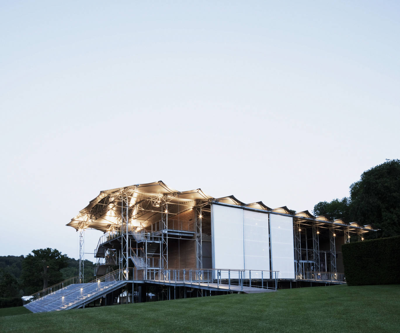 Garsington Opera summer opera festival at dusk