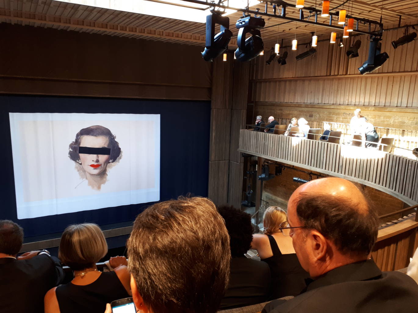 Nevill Holt Opera House, Powder her Face house curtain, 2018